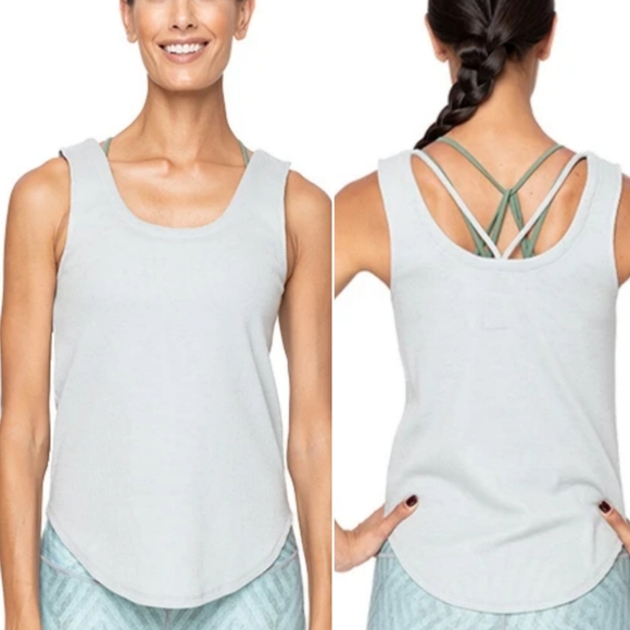 Chaser Tops - Chaser Strappy Ribbed Grey Shirt Tail Tank NWT - M